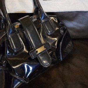 Trendy Royal Blue Patent Leather Handbag (LK Bennett)